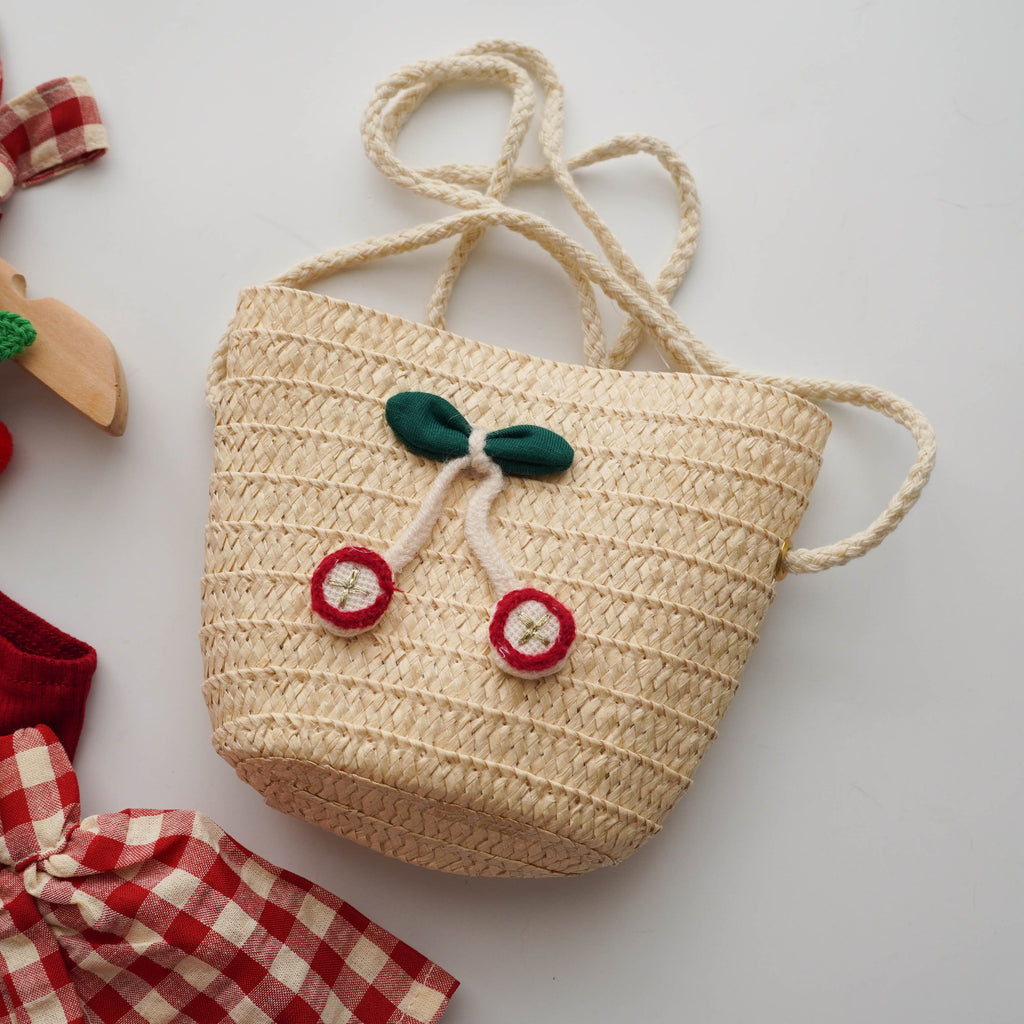 Cherry Checkered Two Pieces Set with Bag