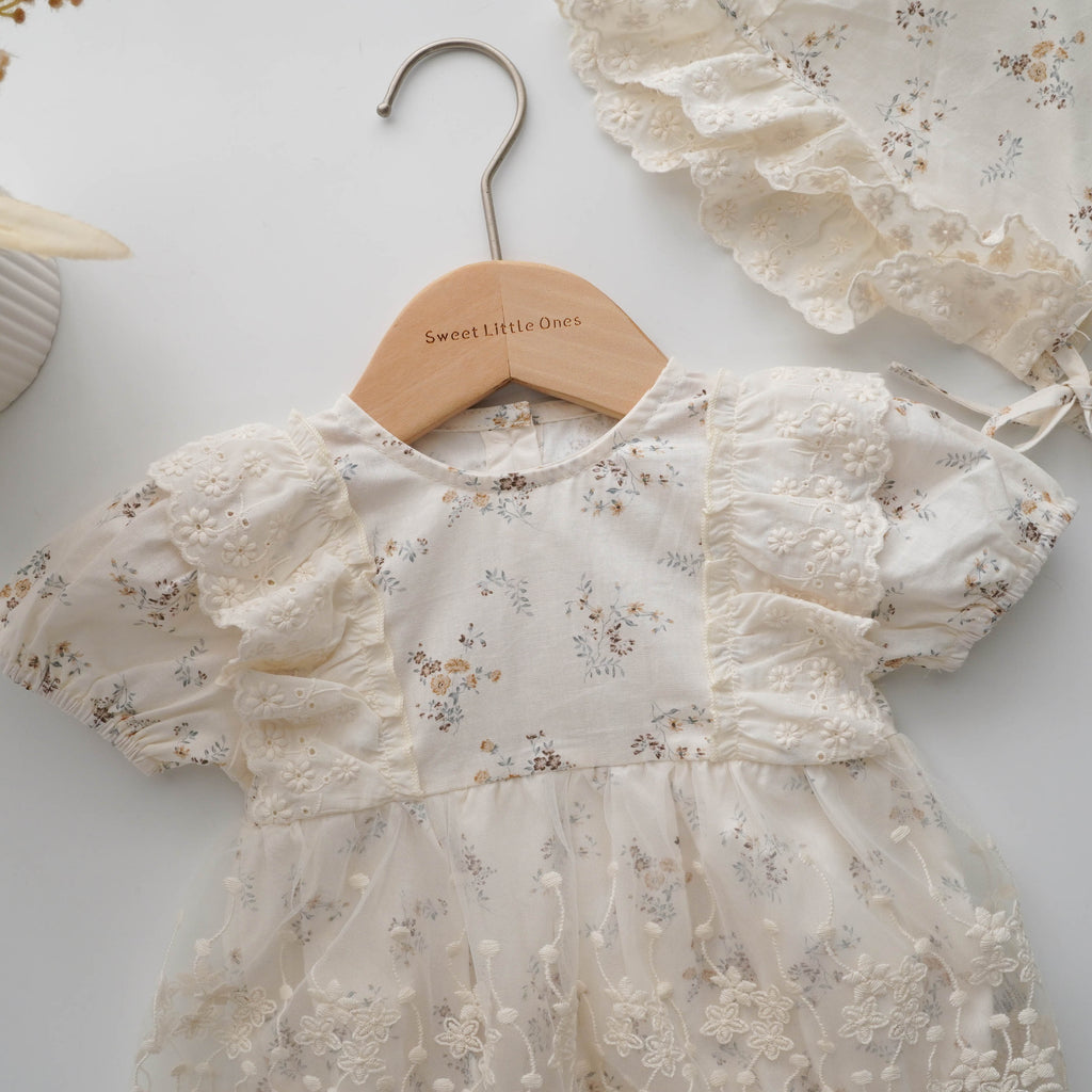 Floral Daily Romper with Hat