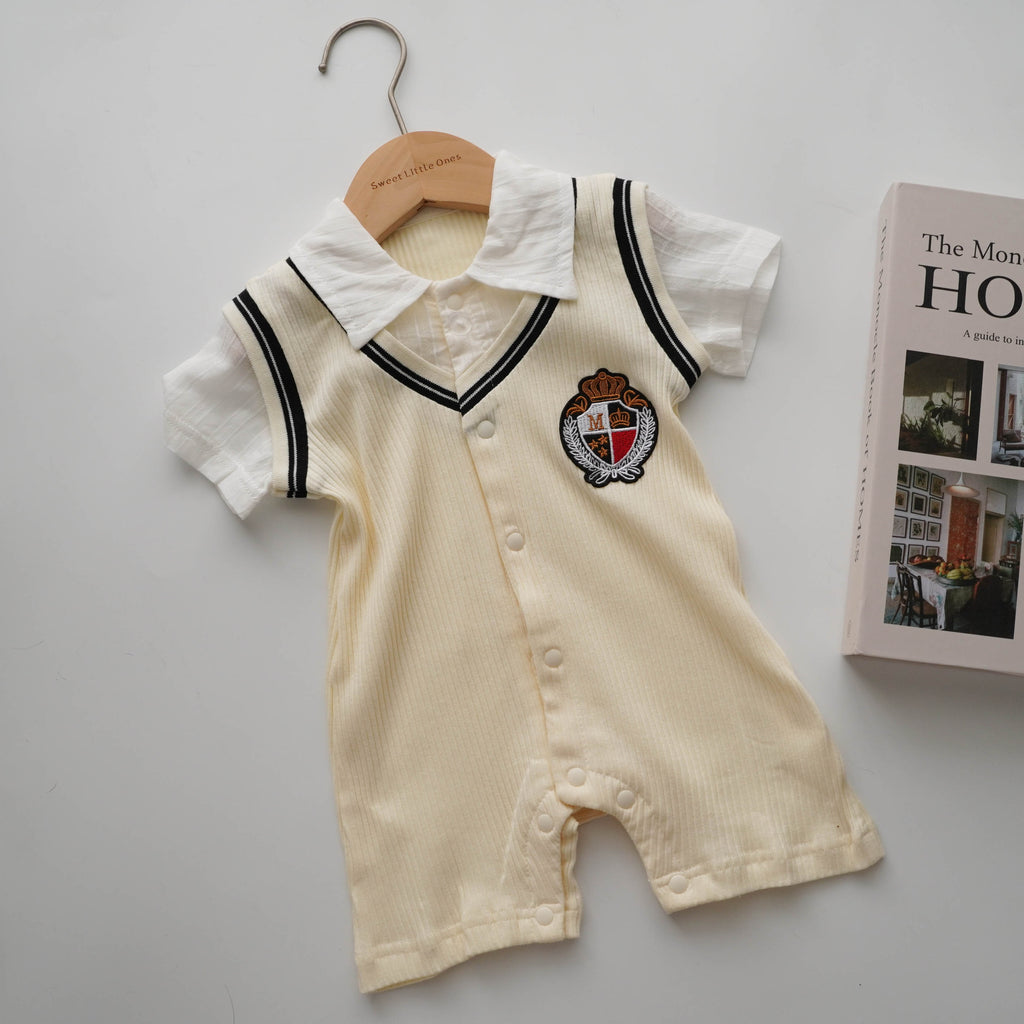 British Preppy Style Romper