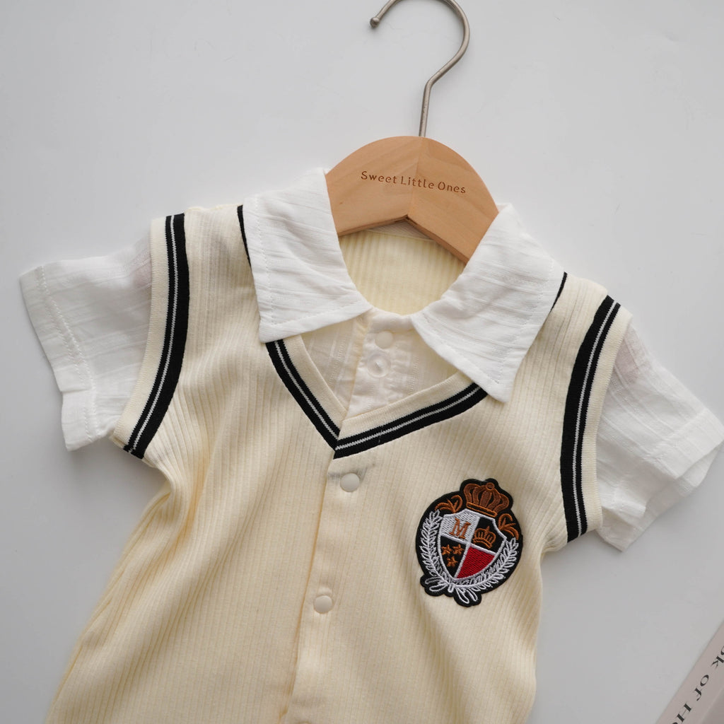 British Preppy Style Romper