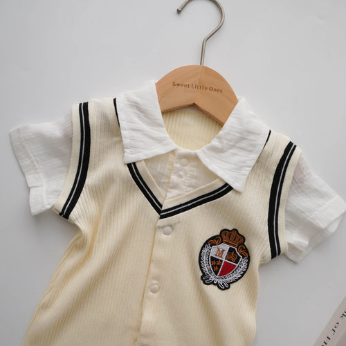 British Preppy Style Romper