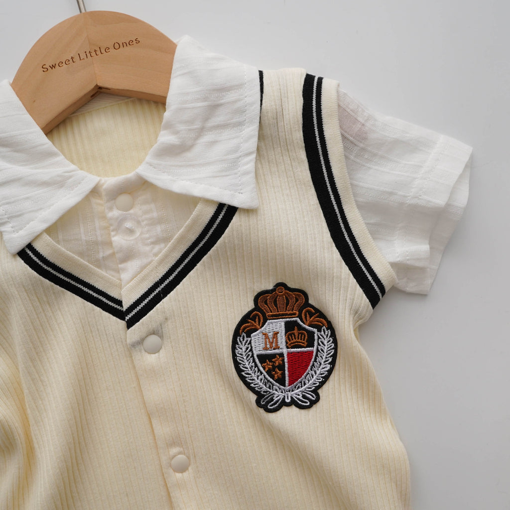 British Preppy Style Romper