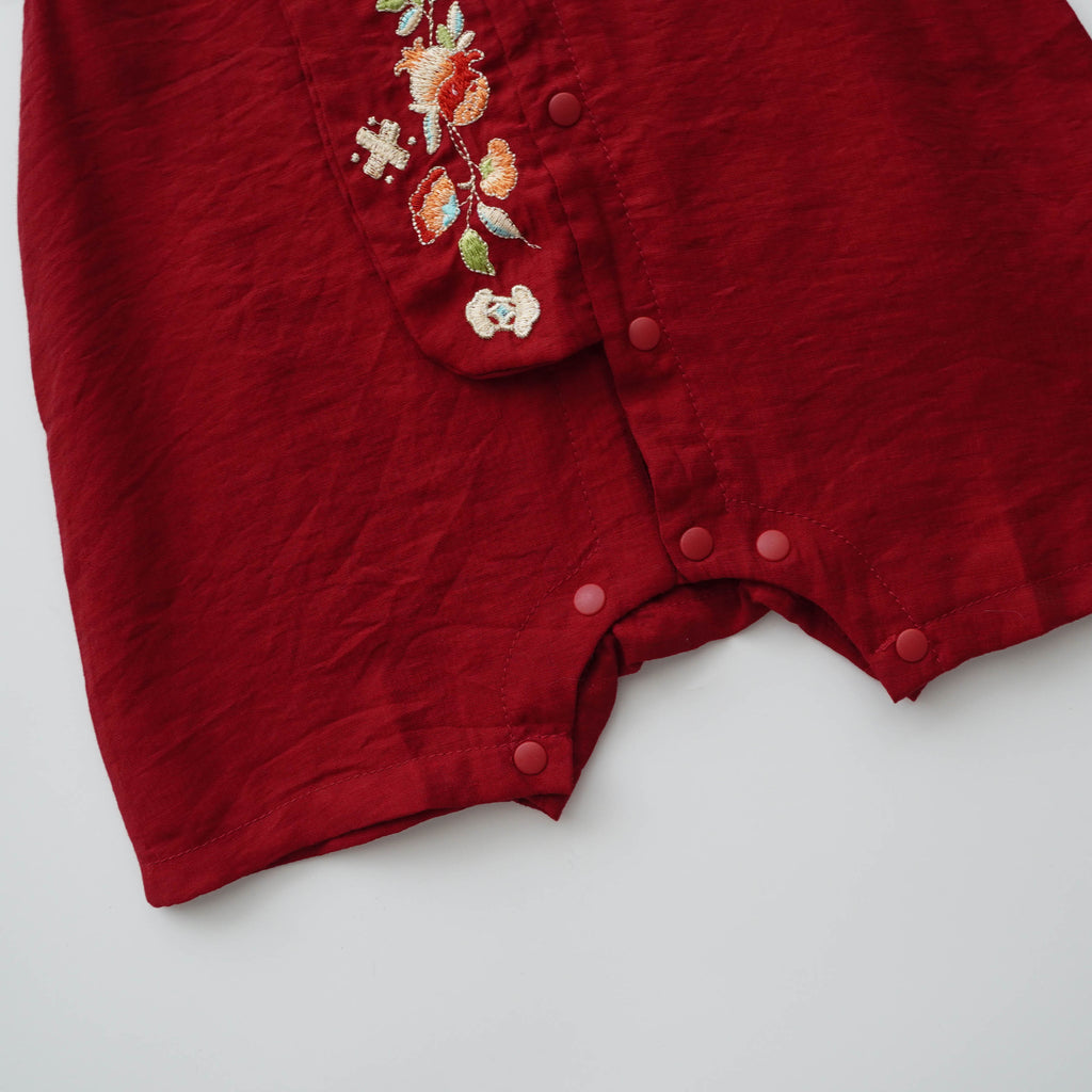 Classy Embroidery Ruffled Cheongsam