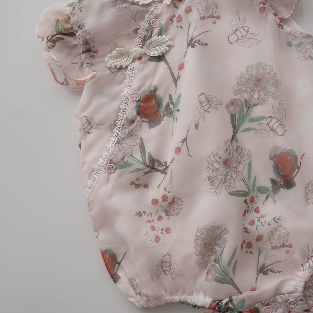 Modern Nature Cheongsam with Hairband