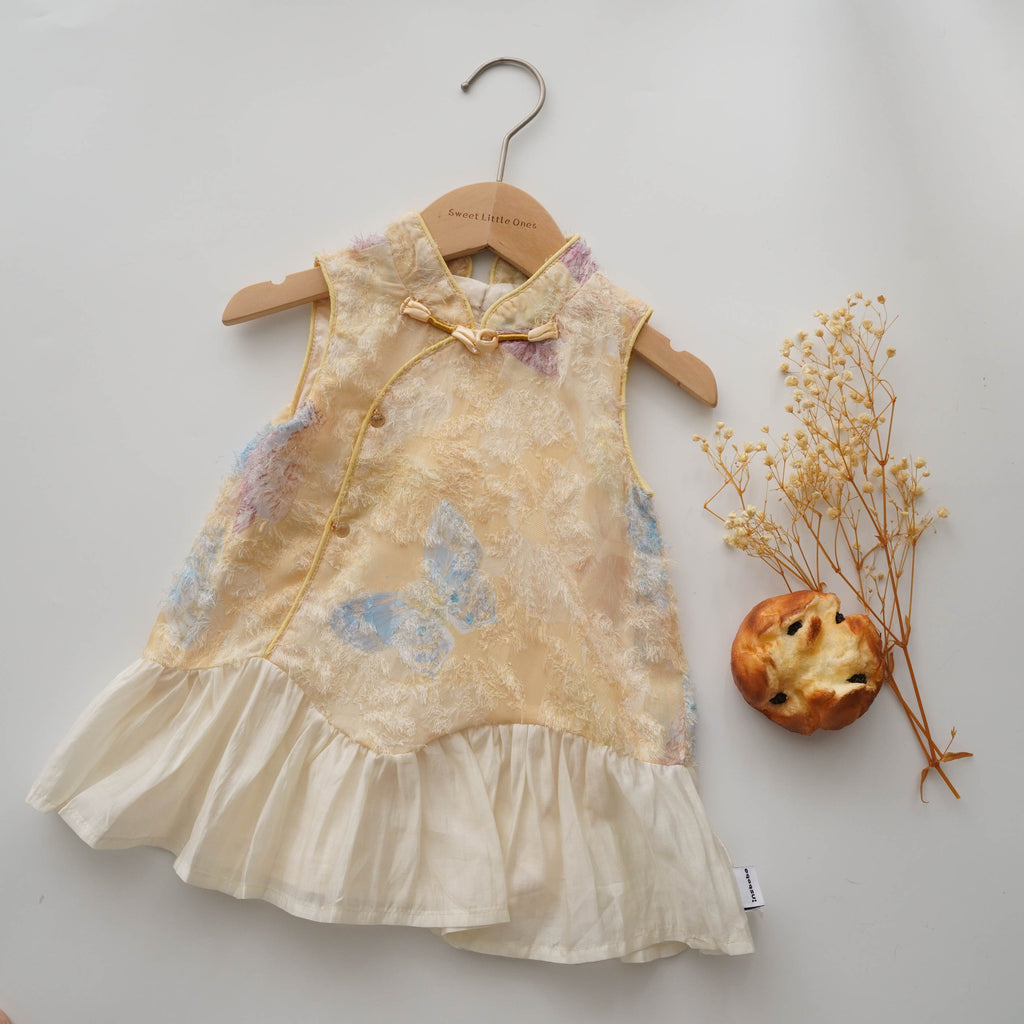 Pastel Butterfly Chinese Dress