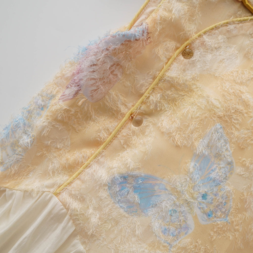 Pastel Butterfly Chinese Dress