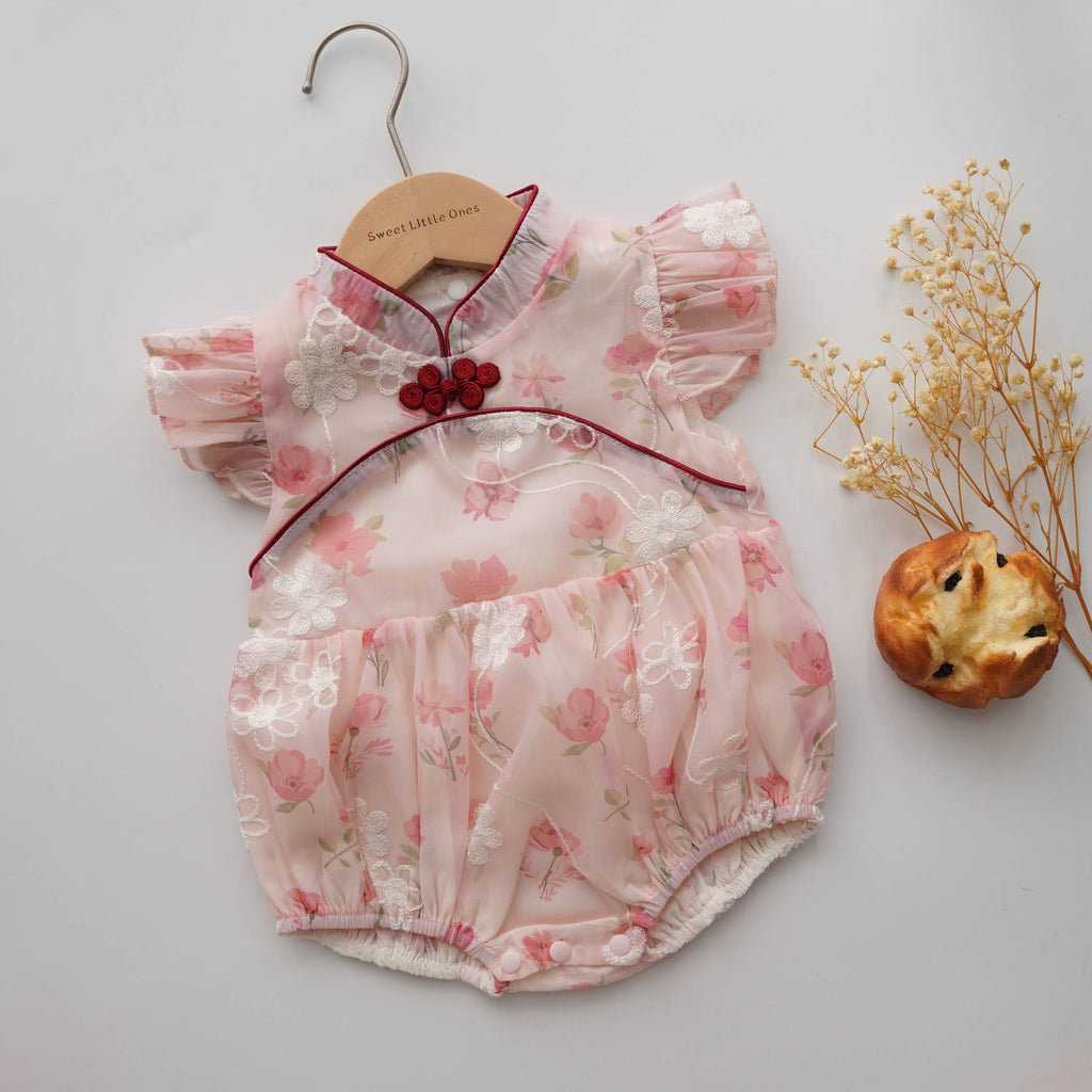 Matching Sister Puff Sleeves Cheongsam
