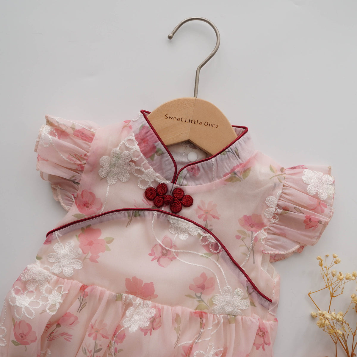 Matching Sister Puff Sleeves Cheongsam