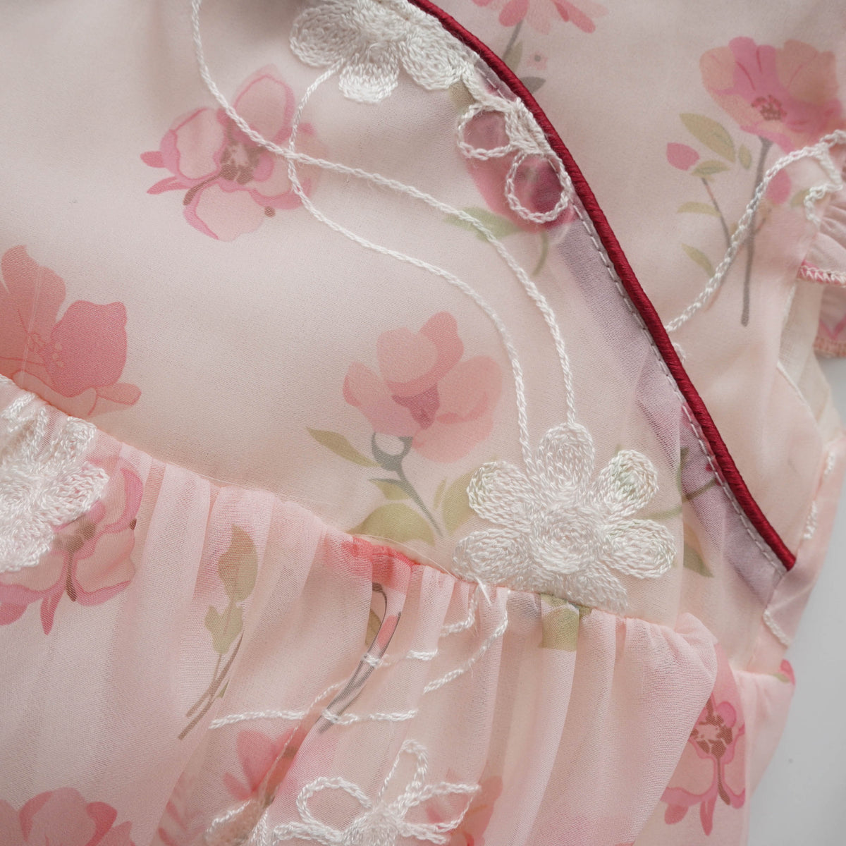 Matching Sister Puff Sleeves Cheongsam
