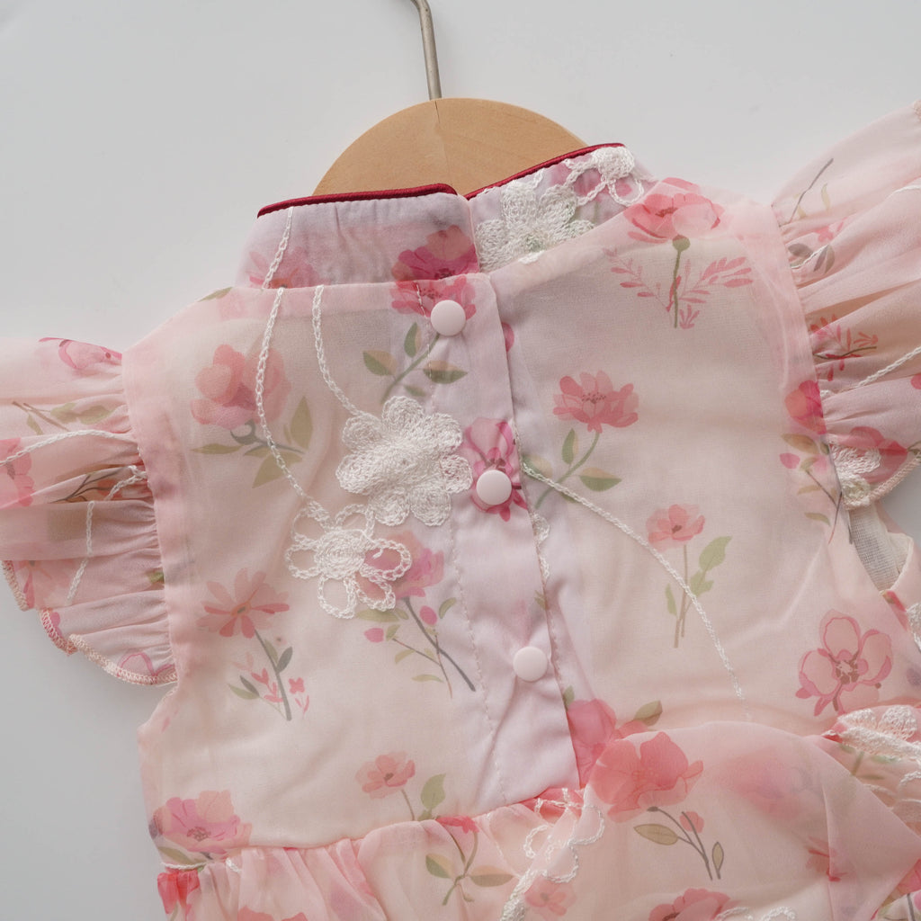 Matching Sister Puff Sleeves Cheongsam