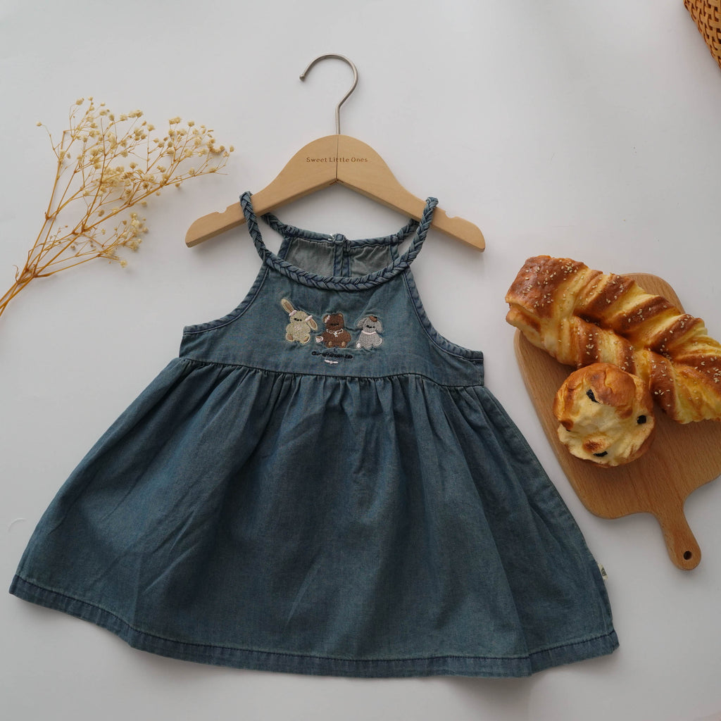 Embroidery Design Denim Dress