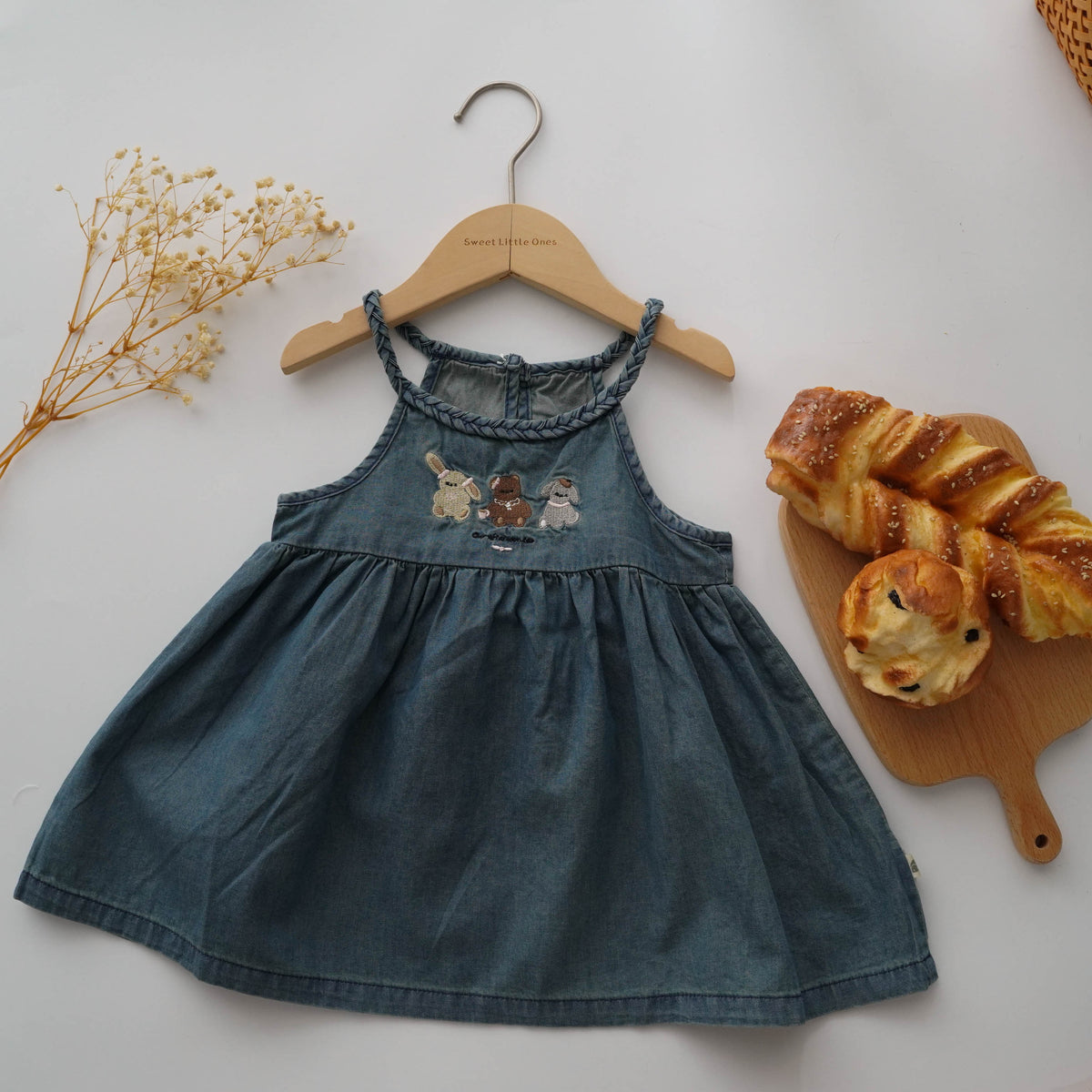 Embroidery Design Denim Dress