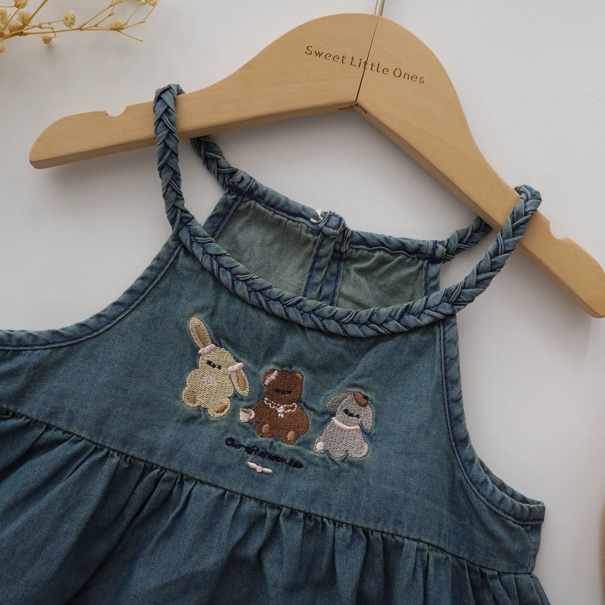 Embroidery Design Denim Dress