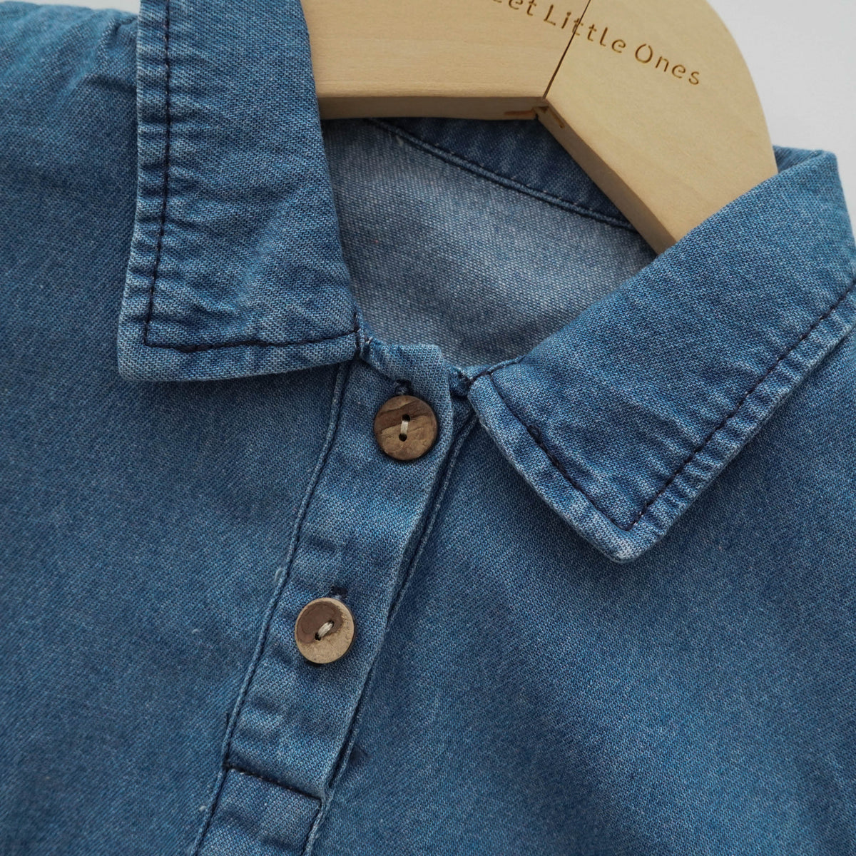 Buttoned Casual Denim Romper