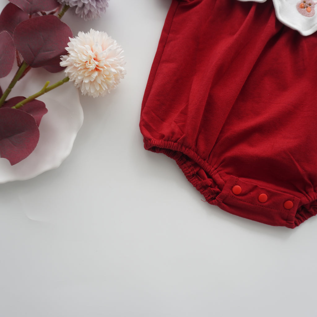 Cherry Bunny Collar Romper