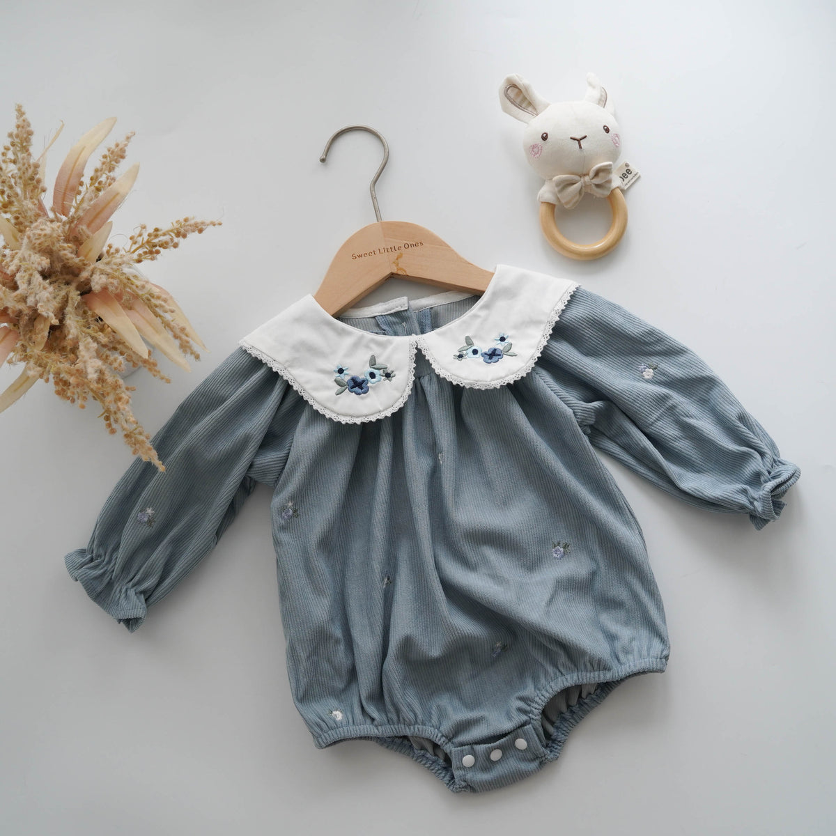 Smoky Blue Autumn Romper