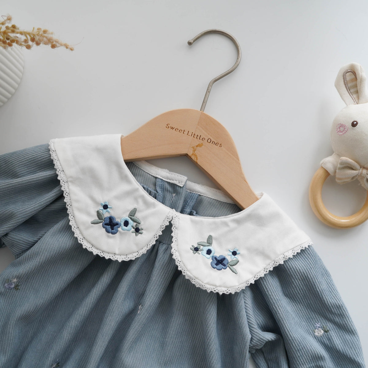 Smoky Blue Autumn Romper