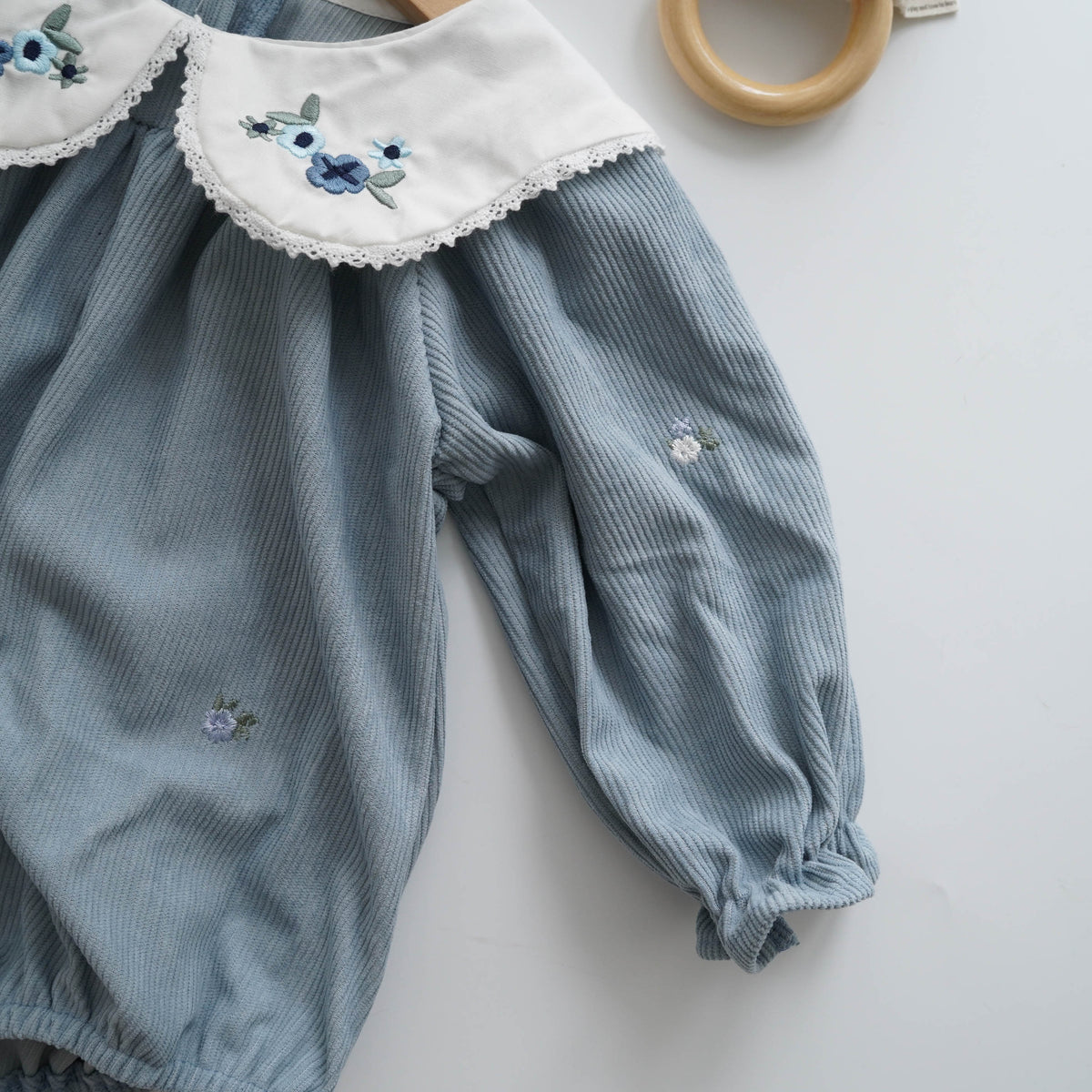 Smoky Blue Autumn Romper