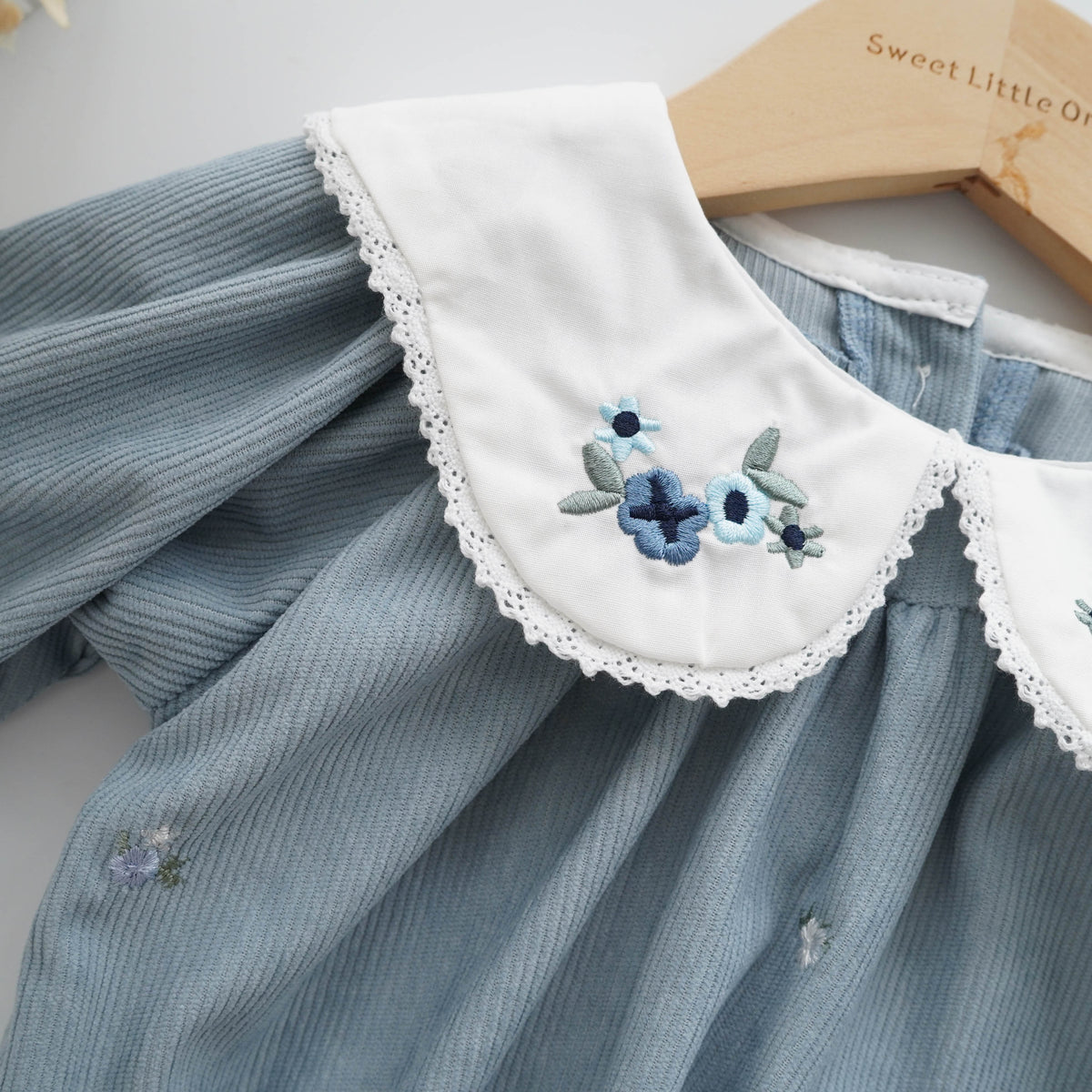 Smoky Blue Autumn Romper