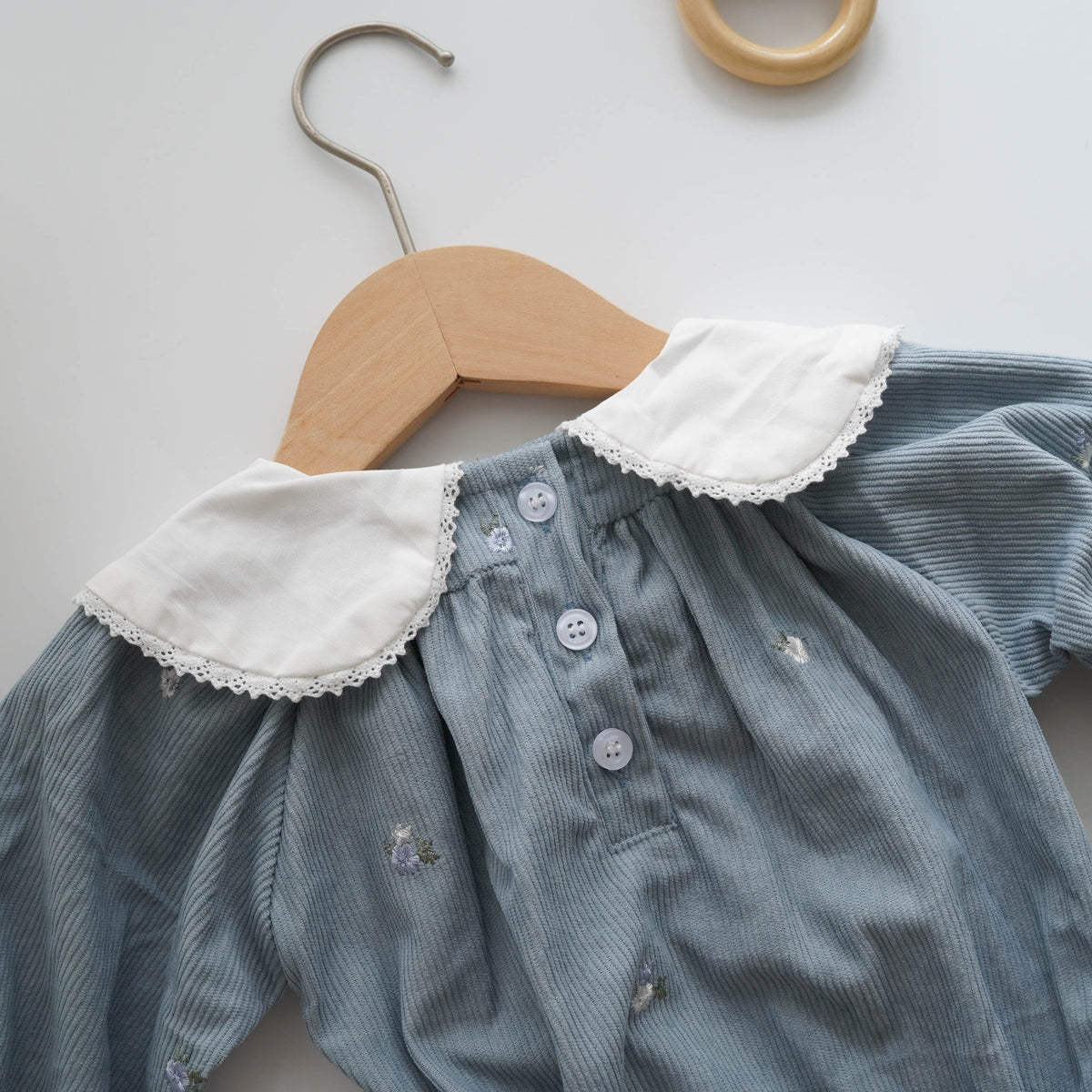 Smoky Blue Autumn Romper
