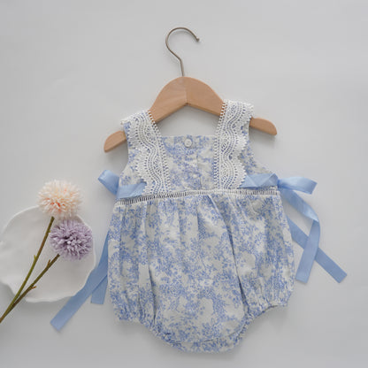 Baby Blue Painted Romper