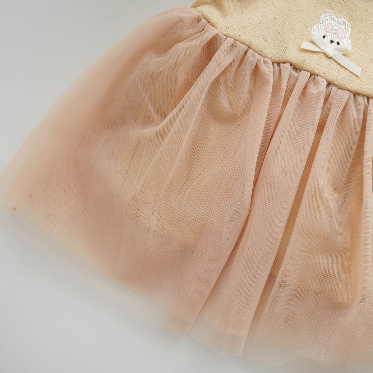 Embroidery Bunny Yellow Dress