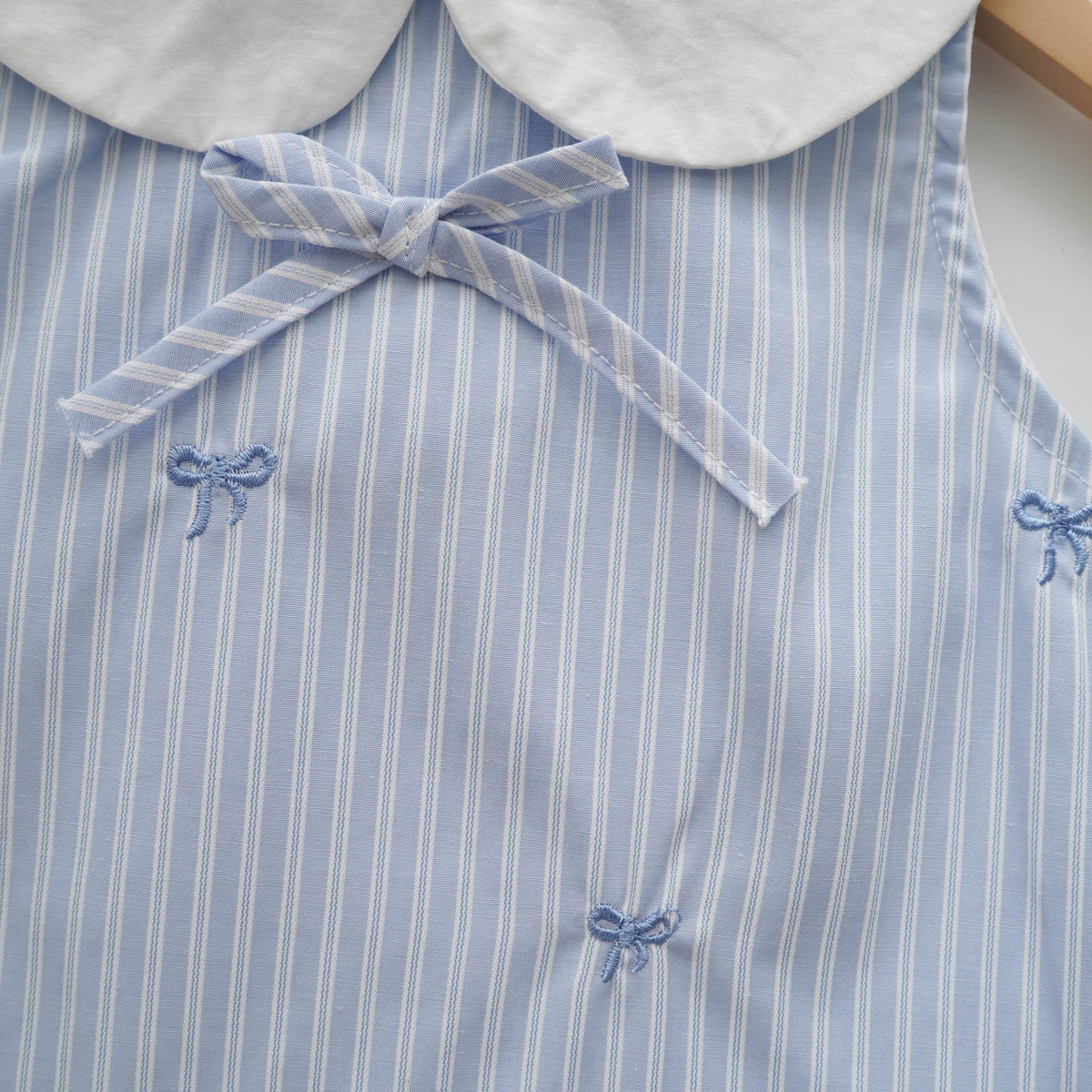 Ribbon Blue Line Mini Dress
