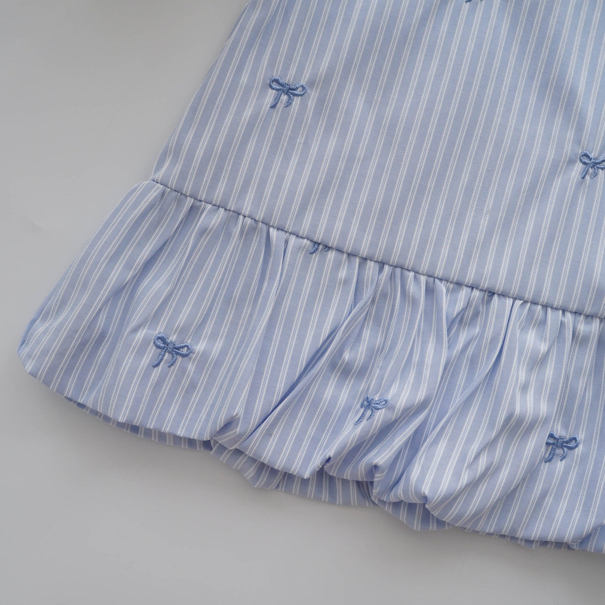 Ribbon Blue Line Mini Dress