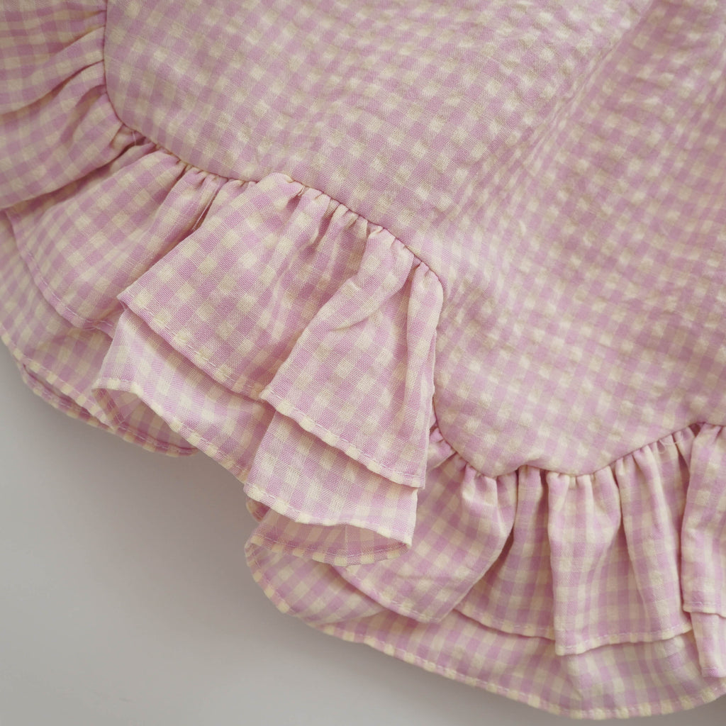 Checkered Pink Mini Dress