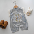 Sleeveless Baby Boy Blue Chinese Romper