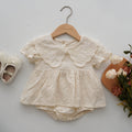 Casual Baby Girl Khaki Romper