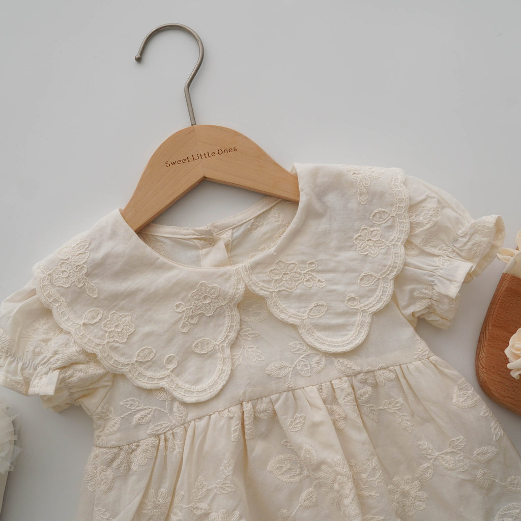 Casual Baby Girl Khaki Romper
