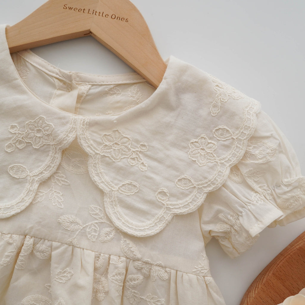 Casual Baby Girl Khaki Romper