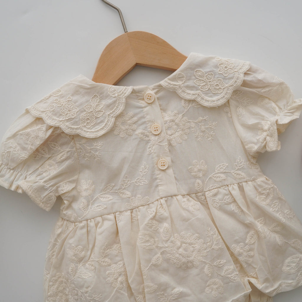 Casual Baby Girl Khaki Romper