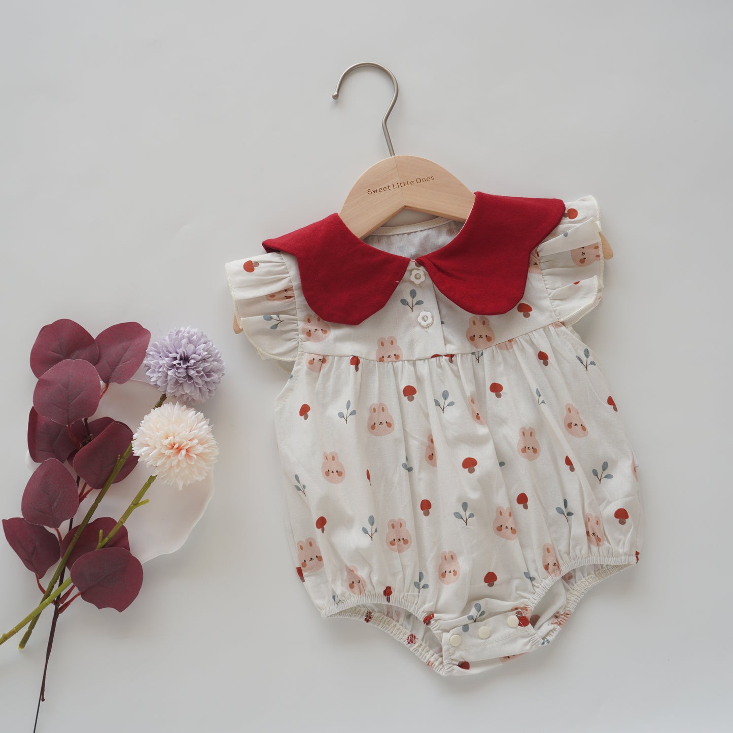 Bunny & Mushroom Baby Romper