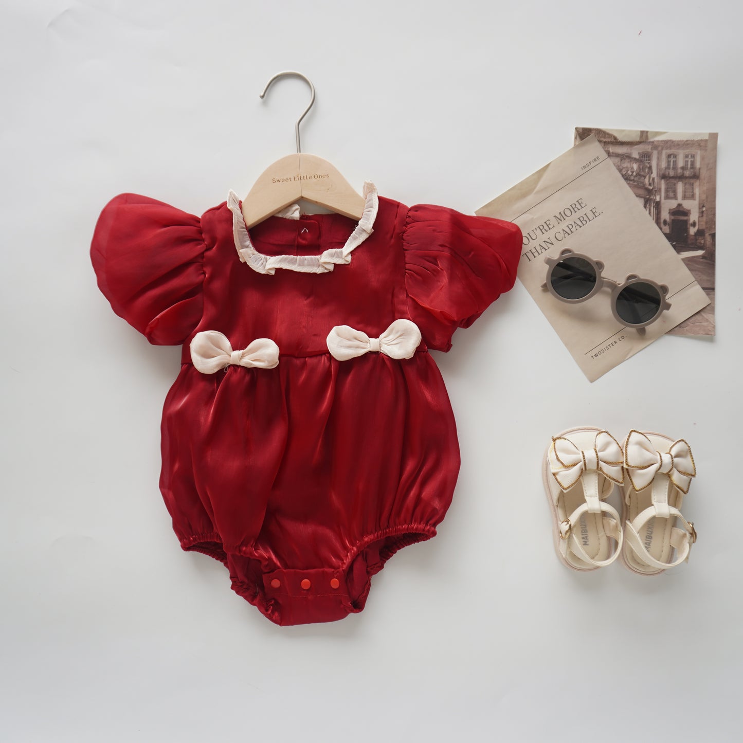 Silky Ribbon Baby Romper