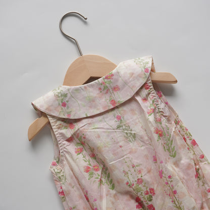 Summer Baby Romper in Pink Floral