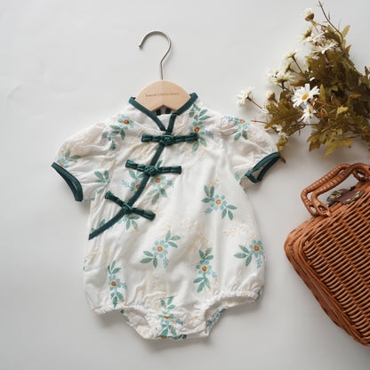 Garden Floral Chinese Romper