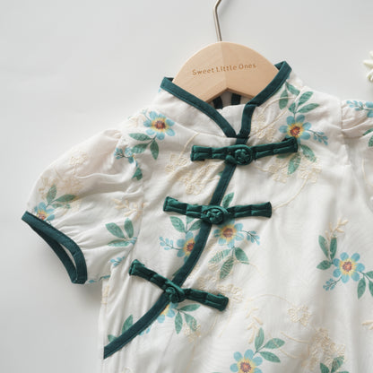 Garden Floral Chinese Romper