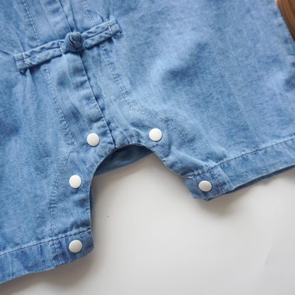 Denim Chinese Style Romper