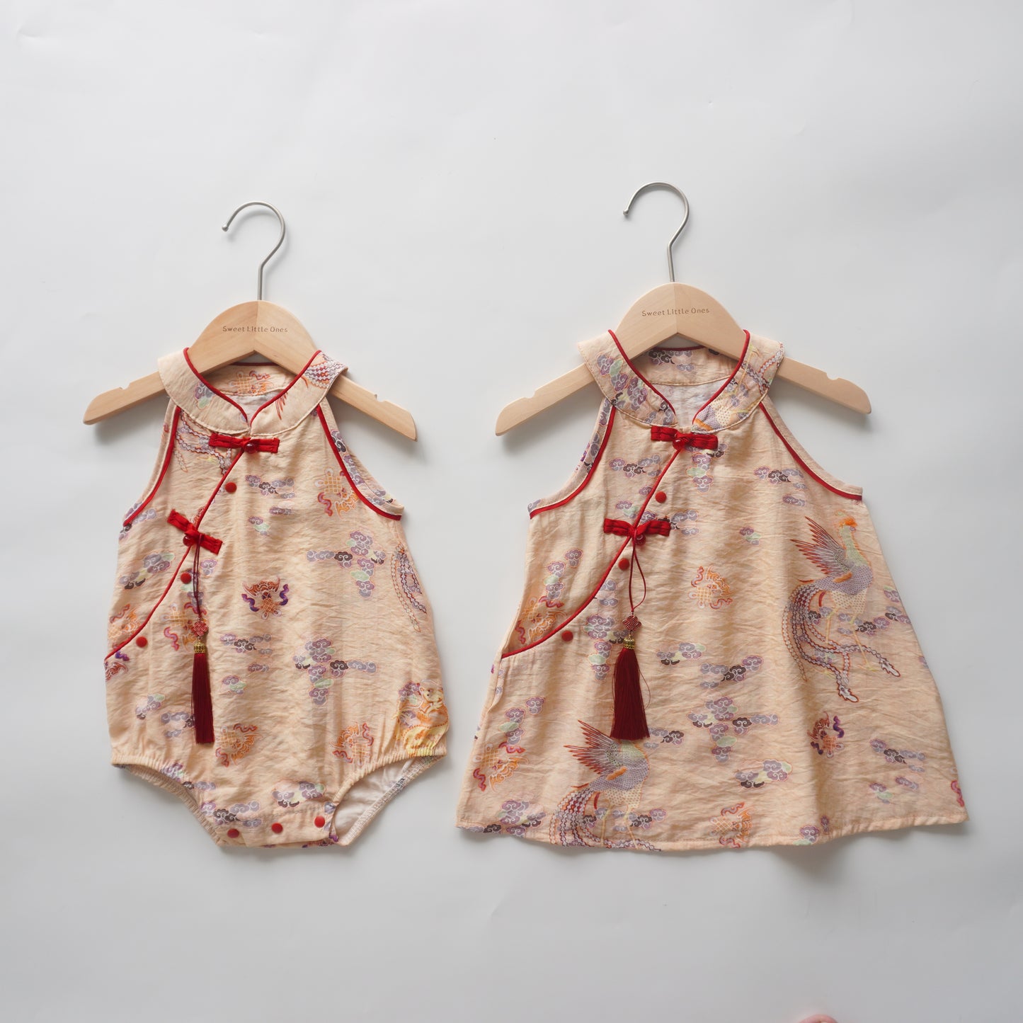 Phoenix Chinese Sister Matching Romper