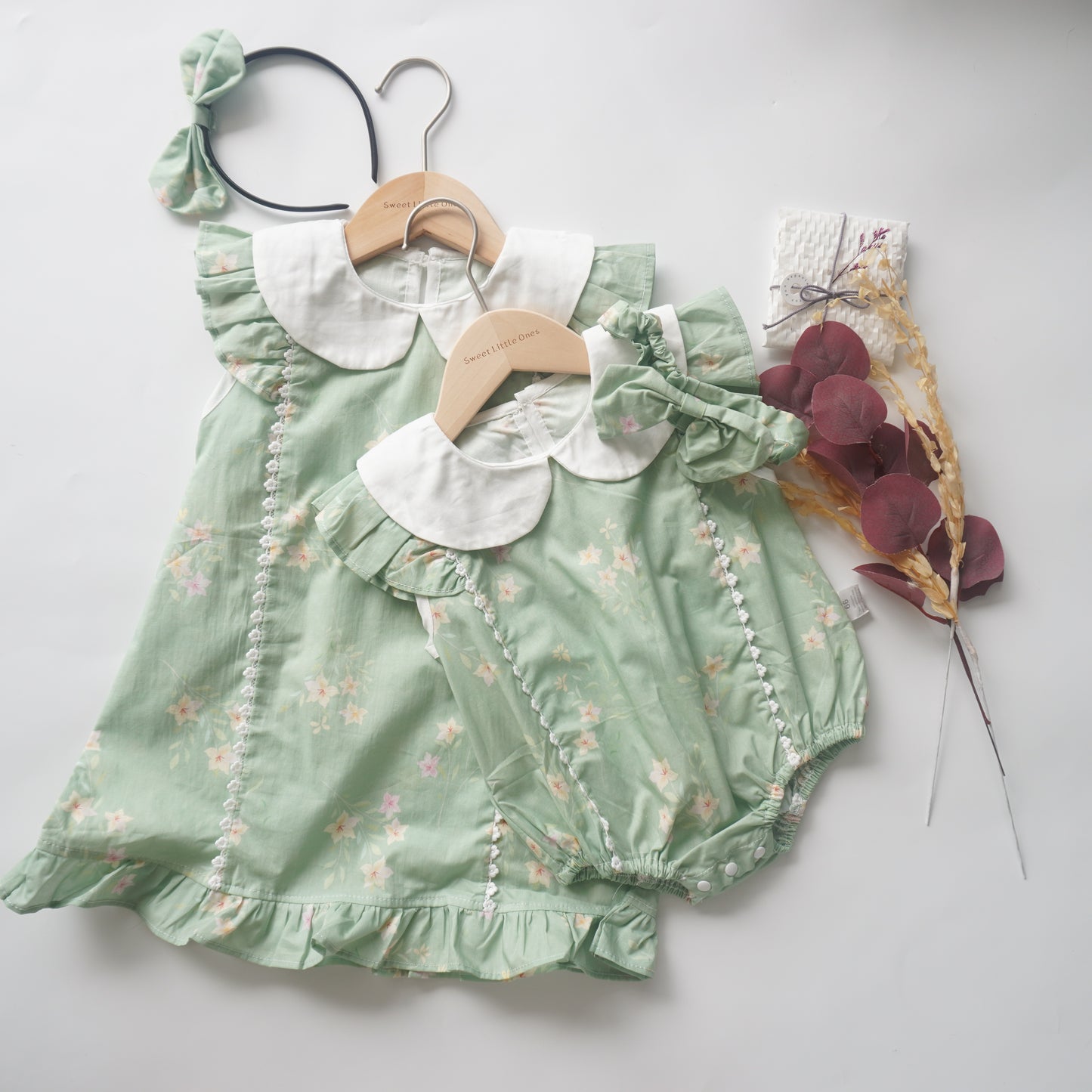 Simply Korea Sister Matching Romper with Hairband