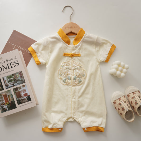 Cotton Chinese Baby Boy Romper