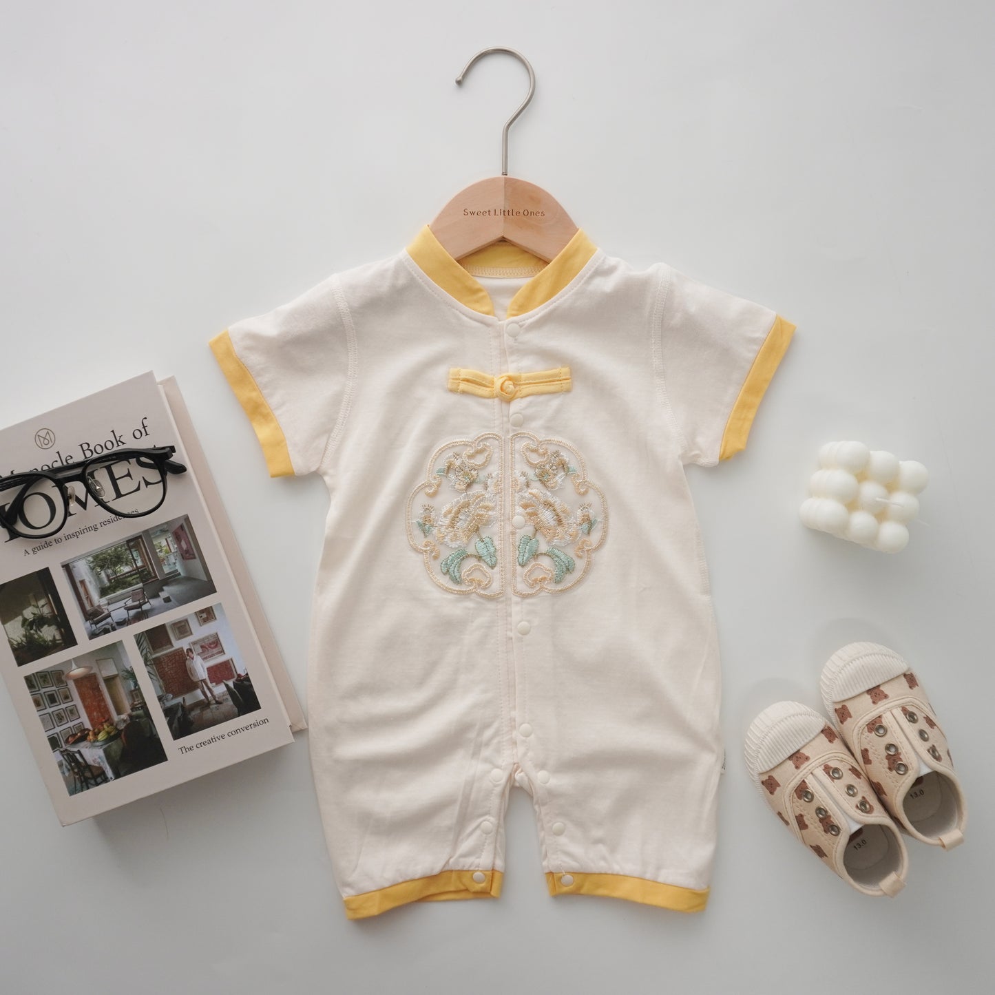 Cotton Chinese Baby Boy Romper