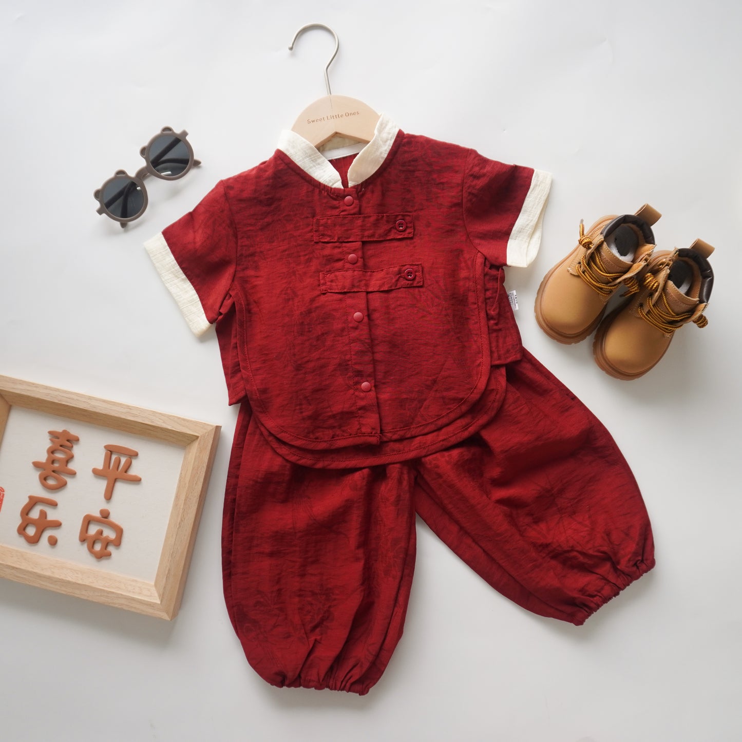 Classic Chinese Boy Two Pieces Set