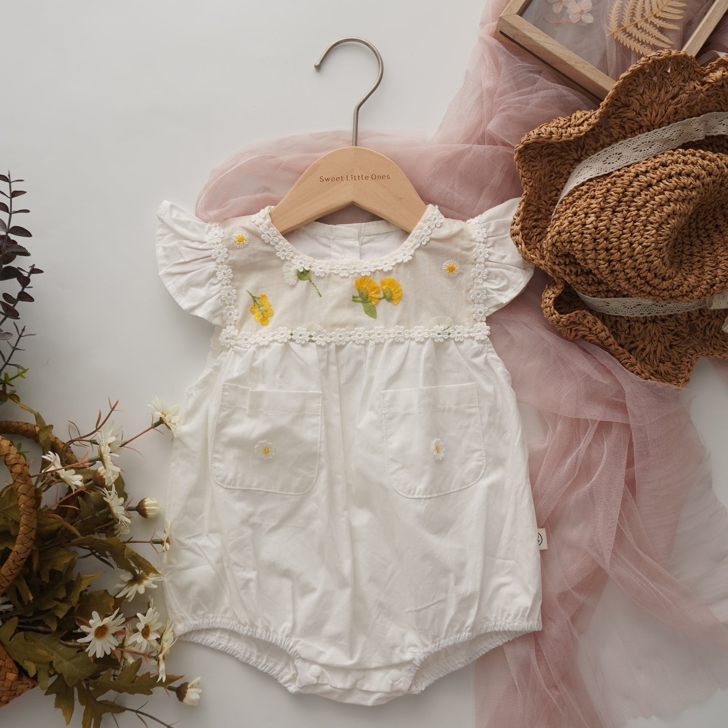 Daisy Summer Sleeves Romper