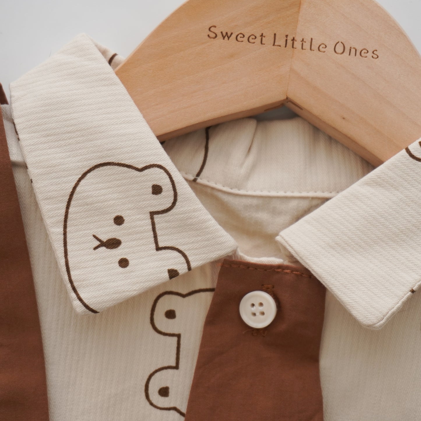 Bear Tie Baby Boy Romper