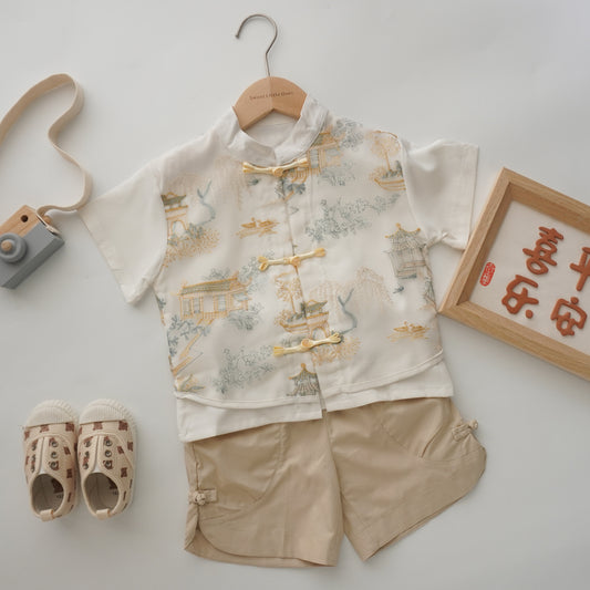 Modern Boy Chinese Two Pieces Set