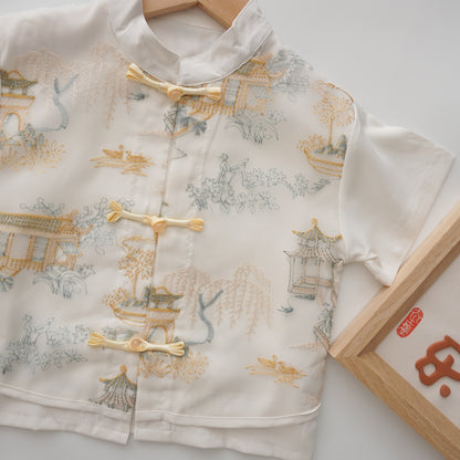 Modern Boy Chinese Two Pieces Set