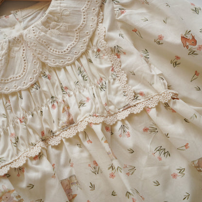 Summer Rabbit Long Sleeves Dress